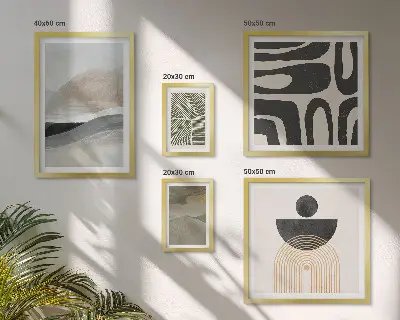 Gallery wall Abstract patterns in color