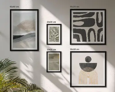 Gallery wall Abstract patterns in color