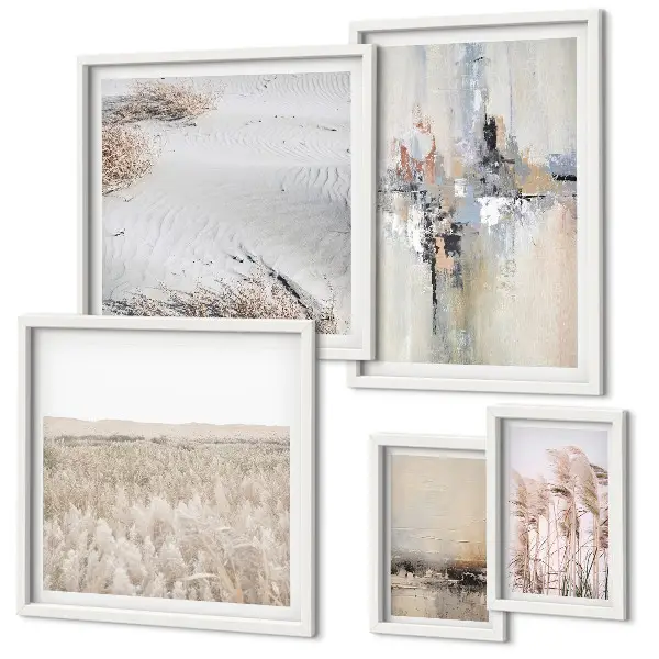 Framed photo set Stylish decorations nature minimalism