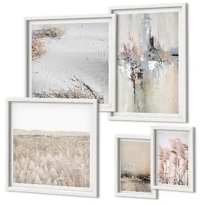 Framed photo set Stylish decorations nature minimalism