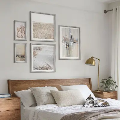 Framed photo set stylish nature minimalist decorations