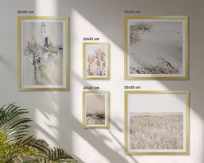 Framed photo set stylish nature minimalist decorations