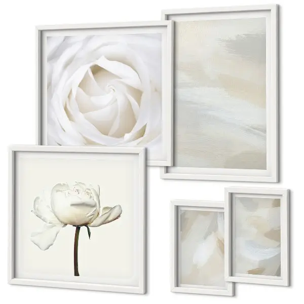 Gallery wall Floral inspirations white