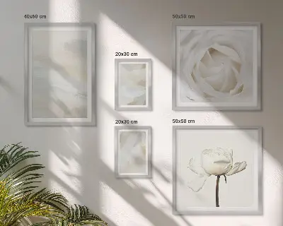 Gallery wall floral inspirations in white
