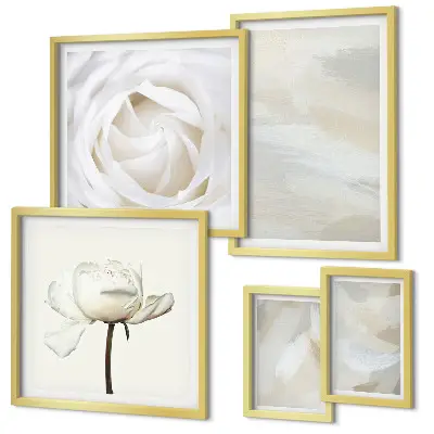 Gallery wall floral inspirations in white