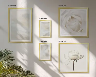 Gallery wall Floral inspirations white