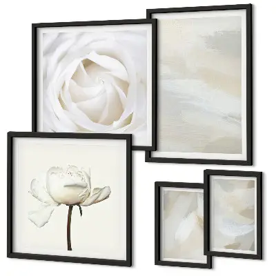 Gallery wall Floral inspirations white