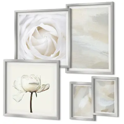 Gallery wall Floral inspirations white