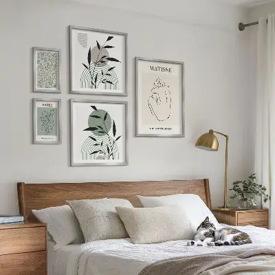 Framed photo set Stylish plant graphics
