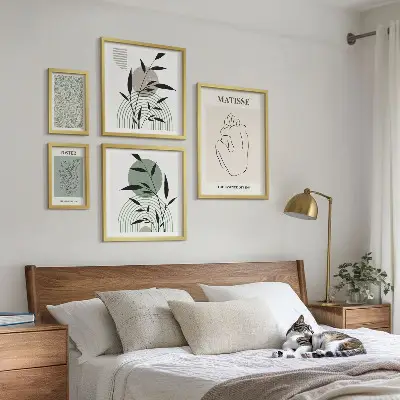 Framed photo set Stylish plant graphics