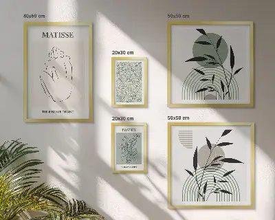 Framed photo set Stylish plant graphics