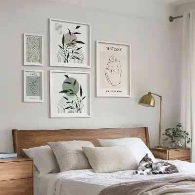 Framed photo set Stylish plant graphics