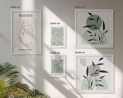 Framed photo set Stylish plant graphics
