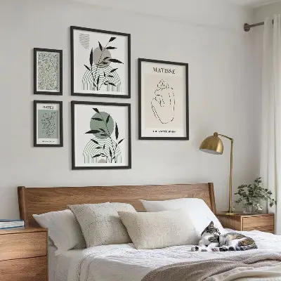 Framed photo set Stylish plant graphics