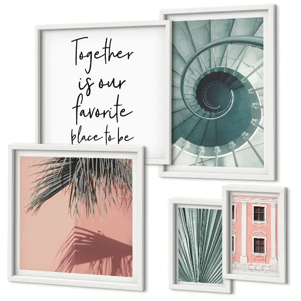 Set of 5 wall art pieces Stylish geometric interiors