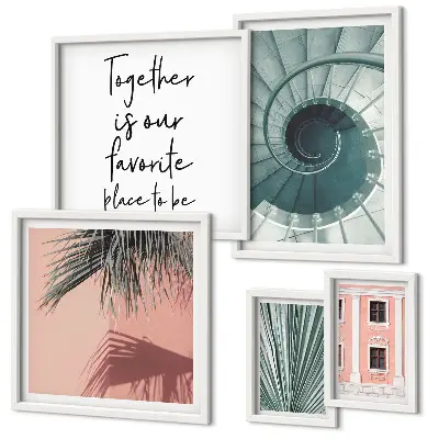 Set of 5 wall art pieces Stylish geometric interiors