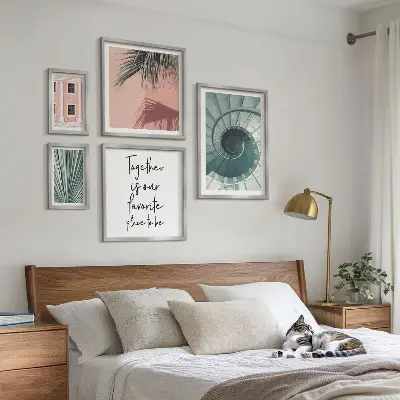 Set of 5 wall art pieces Stylish geometric interiors