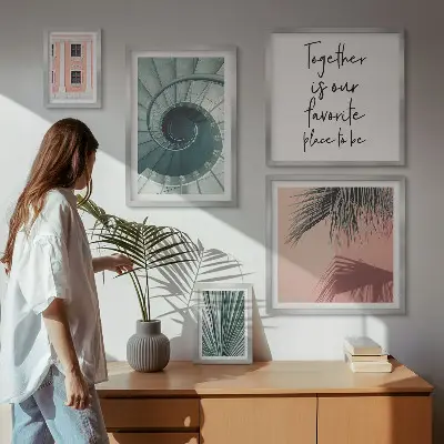 Set of 5 wall art pieces Stylish geometric interiors