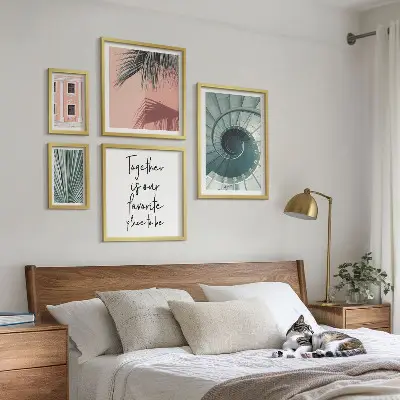 Set of 5 wall art pieces Stylish geometric interiors