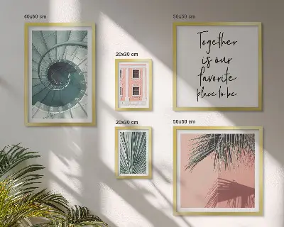 Set of 5 wall art pieces Stylish geometric interiors