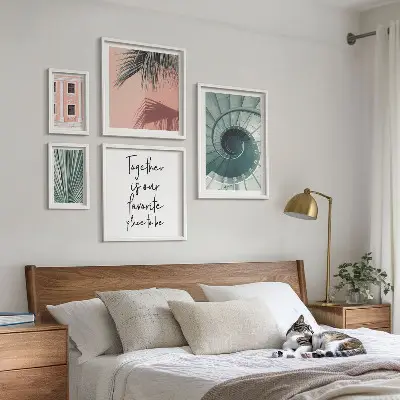 Set of 5 wall art pieces Stylish geometric interiors