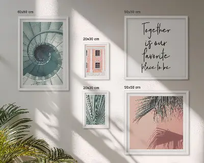 Set of 5 wall art pieces Stylish geometric interiors