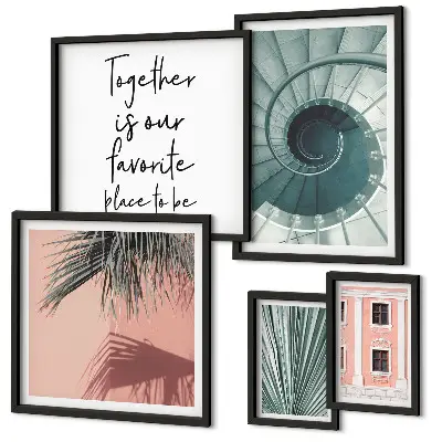 Set of 5 wall art pieces Stylish geometric interiors
