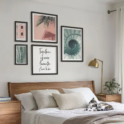 Set of 5 wall art pieces Stylish geometric interiors