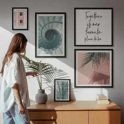 Set of 5 wall art pieces Stylish geometric interiors