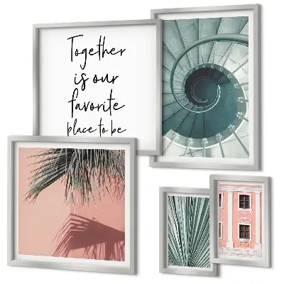 Set of 5 wall art pieces Stylish geometric interiors