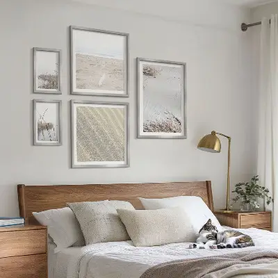 Set of 5 wall art pieces Minimalist beach motifs