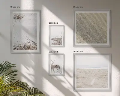 Set of 5 wall art pieces Minimalist beach motifs