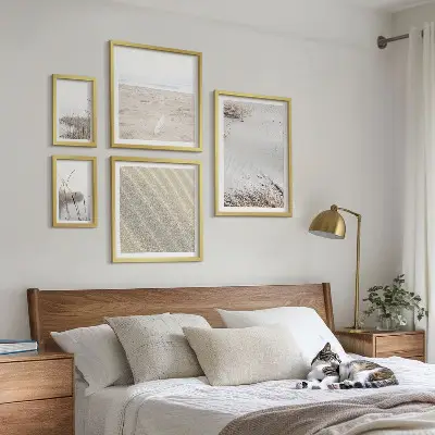Set of 5 wall art pieces Minimalist beach motifs