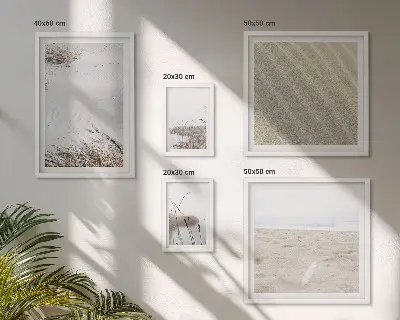 Set of 5 wall art pieces Minimalist beach motifs