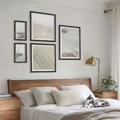 Set of 5 wall art pieces Minimalist beach motifs