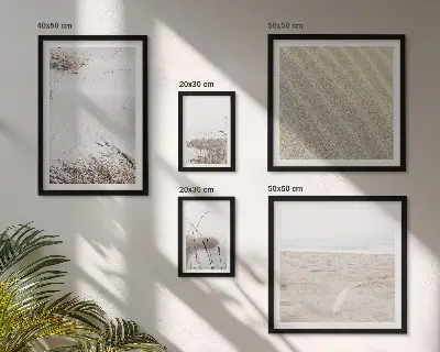 Set of 5 wall art pieces Minimalist beach motifs