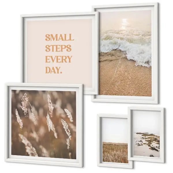 Gallery wall Seaside landscapes quotes about life
