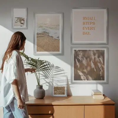 Gallery wall Seaside landscapes quotes about life