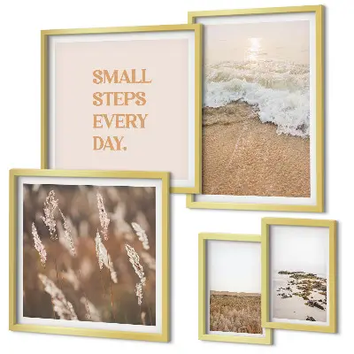 Gallery wall Seaside landscapes quotes about life