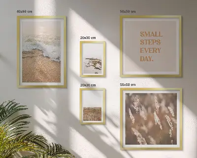 Gallery wall Seaside landscapes quotes about life