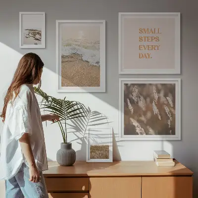 Gallery wall Seaside landscapes quotes about life