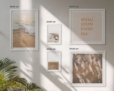 Gallery wall Seaside landscapes quotes about life