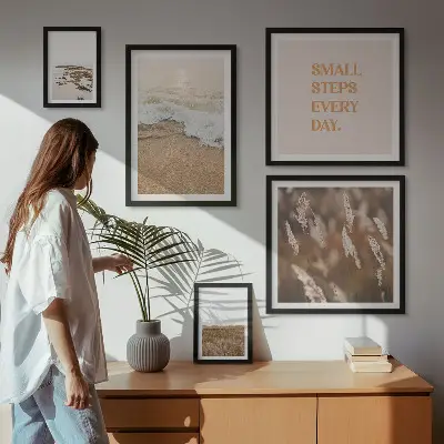 Gallery wall Seaside landscapes quotes about life