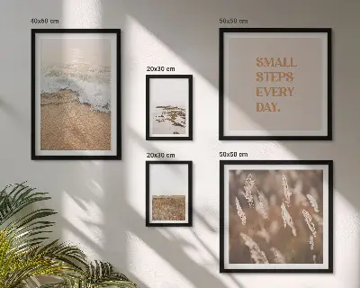 Gallery wall Seaside landscapes quotes about life