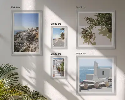Gallery wall Santorini picturesque views