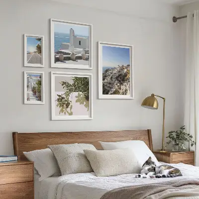 Gallery wall Santorini picturesque views