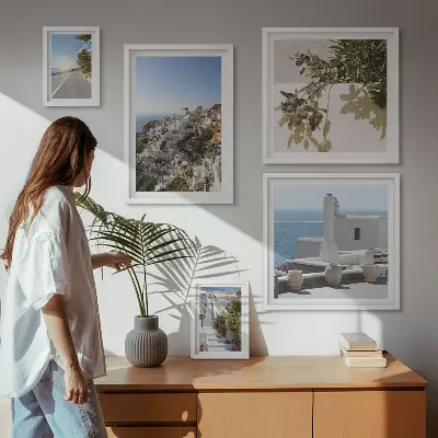 Gallery wall Santorini picturesque views