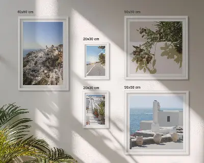 Gallery wall Santorini picturesque views
