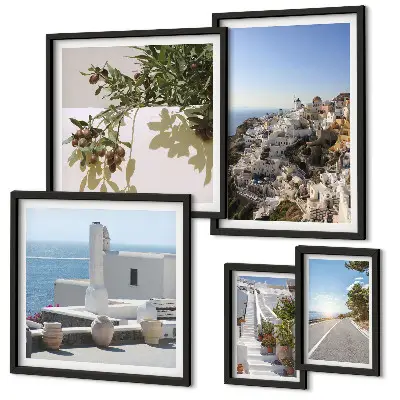 Gallery wall Santorini picturesque views