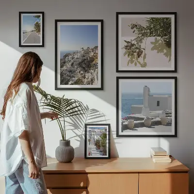 Gallery wall Santorini picturesque views